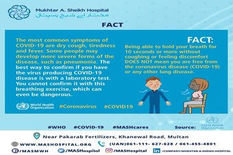 Fact about COVID-19 to create awareness & eliminate misconceptions.